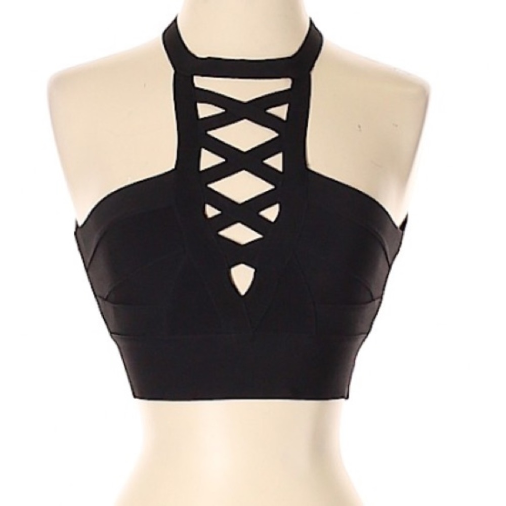 Bebe x Naven cropped bandage top NWT